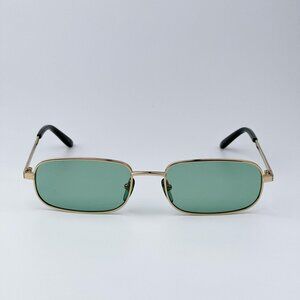 Gucci GG1457S 005 Women BRAND NEW Sunglasses Gold Green Rectangle